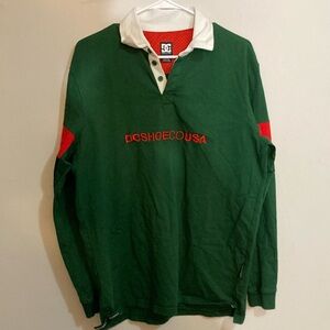 Y2K DC shoes long sleeve skate jersey Large